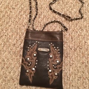 Brown Leather Crossbody Purse